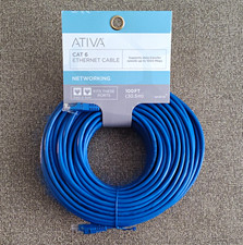 Ativa Cat 6 Ethernet Cable RJ-45 to RJ-45 100 ft Blue Round Cable picture