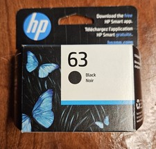 Genuine HP 63 Black Ink Cartridge 06/2027 picture