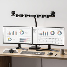 8 Light Sources Gooseneck Tree Desk Lamp with Base, 24W Eye-Care Bright LED Desk picture