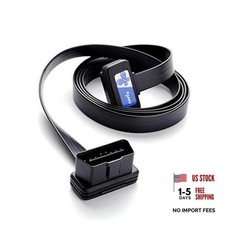 OBD2 Extension Cable, A7 Low Profile OBD2 Splitter 16Pin Male to Female 5 FT picture