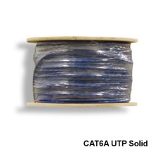 Kentek Blue 1000ft Cat6A UTP Solid Ethernet BulkCord 10Gbps 24AWG 650MHz Gigabit picture