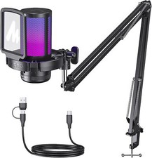 MAONO Gaming USB Microphone Noise Cancellation Condenser Mic & Boom Arm Mute picture
