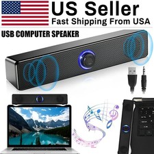 3.5mm USB Wired Soundbar Stereo Bass Sound Computer Speakers for Desktop Laptop picture