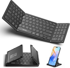 TECKNET Wireless Foldable Bluetooth Keyboard, Rechargeable Portable Keyboard BLK picture