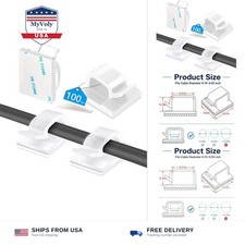 Abnii 100PCS Cable Clips, Adhesive Cord Wire Organizer, Clear, Small | Strong... picture