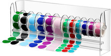 Sticker Holder Organizer Dispenser Acrylic Roll Label,12 Disks picture