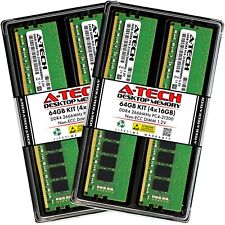 A-Tech 64GB 4x 16GB DDR4 2666 MHz Desktop PC4-21300 DIMM 288-Pin Memory RAM Kit picture