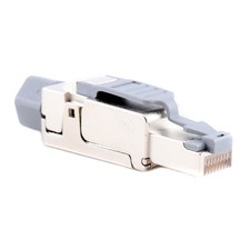 LEVITON 6APLG-S6A UNIVERSAL CAT6A SHIELDED FIELD MOUNT PLUG, TOOL-FREE, RJ45 picture