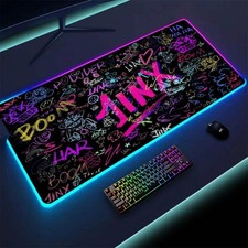 Arcane Jinx LOL Colorful Mouse Pad RGB LED Light picture