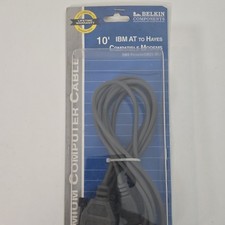 Belkin 10 ft Gray Modem Cable DB9 Female to DB25 Male IBM AT Hayes F2L088-10 picture