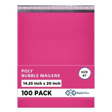Hot Pink Bubble Mailers 14.25x20 Poly Padded Envelopes #7, 100 Pack picture