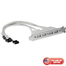 4 Ports USB 2.0 Hubs Expansion Rear Panel Header Bracket Motherboard Cable PC picture
