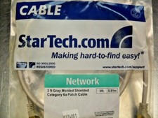 C6ASPAT3GR  StarTech.com 3ft. Ca6a Patch Cable Gray Sealed Sealed Factory Bag picture
