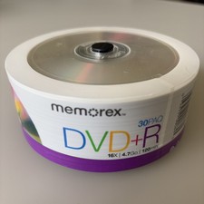 Memorex DVD-R Blank Recordable Discs 4.7 GB 16X Speed 120 Min 30 Pack Sealed picture