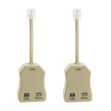 2PCS DSL Telephone Line Filter with Built in Splitter 2 Wire to 1 Wire RJ11 picture