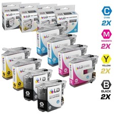 LD 8 Pack LC107 LC105 BCMY Ink Cartridge for Brother MFC-J4310DW MFC-J4410DW picture