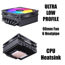 UltraThin 6 Heatpipe Low Profile CPU Heatsink Cooler ARGB RGB FAN 92mm AMD Intel picture