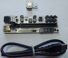 GPU Risers.com, 10 Capacitor PCI-E Risers with digital LED thermal display picture