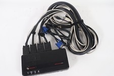 Used Avocent 4SVPUA10 SwitchView 4-Port KVM Switch w/ Cables No Power Adapter picture