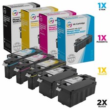 LD ? Compatible Xerox 6022 & 6027 Set of 5 Laser Toner Cartridges Black & Color picture