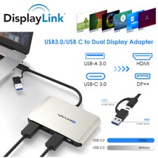 USB 3.0/USB C to DisplayPort/HDMI Dual Display Adapter Dual 5K@60Hz Monitor Hub picture