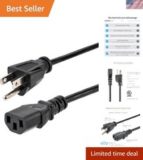 StarTech 10ft Computer Power Cord, 10A 125V, 18AWG, Black picture