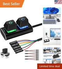 PC Power Button, External Desktop Computer Power Switch Splitter ON Off Reset... picture