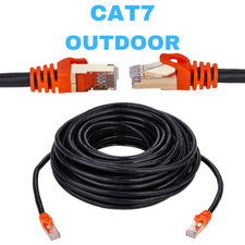 CAT7 Patch Cord Shielded OUTDOOR 26AWG Ethernet Cable CAT 7 RJ45 10 GBPS Lot picture