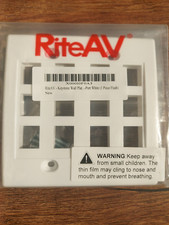 RiteAV 2-Gang 12-Port KeyStone Wall Plate, White picture