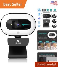 StreamCam with Software, 1080P Webcam with Ring Light and Privacy Cover, Auto... picture