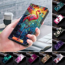 Paint Girl Bird Flower Card Wallet Cover Case For 17 16 15 Pro Max 17E 16E picture