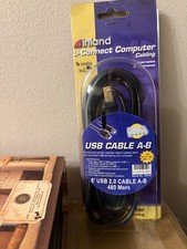 NEW Inland USB 2.0 A to B Cable 6 ft Printer Scanner Cord 480 Mbps Sealed $0Ship picture