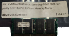 KMM466F804BS1-L6 Samsung 64MB EDO non-parity 3.3v 144-Pin SoDimm Memory Module picture
