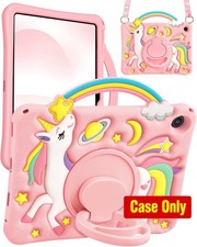 Cute Cartoon Unicorn Soft Silicone Case with Strap & Stand - Samsung Tab A9 Plus picture
