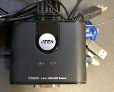 Aten CS22U 2-Port USB VGA Cable KVM Switch w/Remote Port Selector picture