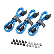 3 Pack 20Inch SATA III 6GB/s Data Cable with Locking Latch and 90Degree Plug picture