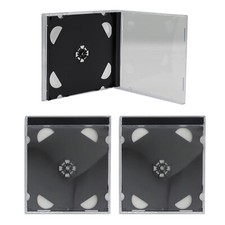 3PC STANDARD Double CD Jewel Case with Tray 10.4mm (2 CD) Lots Protectors Cover picture
