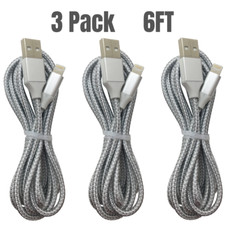 3X Lot USB Fast Charging Cord 6Ft For iPhone 12 11 8 7 6 XR X iPad Charger Cable picture