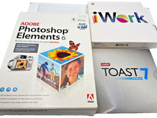 Adobe Photoshop Elements 6 Mac OS X + Apple iWork + Roxio Toast 7 Titanium Lot 3 picture