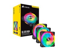 CORSAIR QL120 RGB Triple Fan Kit w/ Controller 120mm RGB Gaming Fans picture