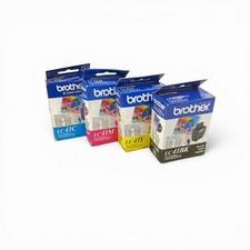 Lot of 4 Genuine Brother LC41 Ink Cartridges (B, C, M, Y) OEM picture