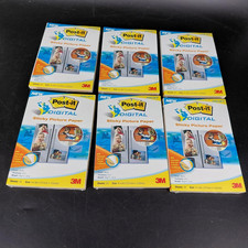 Post-it Digital Sticky Picture Paper 4x6 White SP4625 Lot 6 Inkjet Photo Printer picture