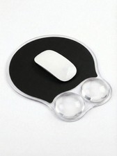 Black AMP04 Ergonomic Gel Mouse Pad Wrist Rest Support NonSlip PU Base picture