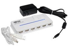 AC Powered 10 port USB 2.0 HUB Hi Speed w/ A.C. adapter Tripp-Lite U222-010-R picture