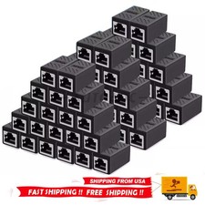 Ethernet LAN Network Cable Adapter RJ45 Inline Coupler Cat6 Cat5e Cat5 10 PACK picture