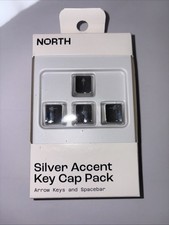 Silver Accent Key Cap Pack For Keyboards, Arrow Keys And Spacebar picture
