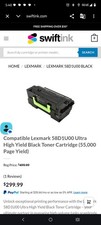 Swiftink 58D1U00 Compatible Toner Ultra High Yield Black Laser for Lexmark picture