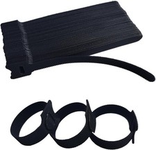 6 Inch 60 Pack Black Reusable Cable Ties Multi Purpose Adjustable Cord Straps picture