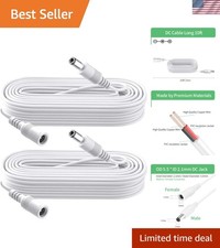 2-Pack 10FT DC Power Cables - Versatile 5.5mm x 2.1mm for Indoor/Outdoor Use picture