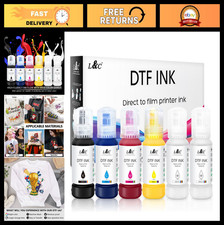 DTF Transfer Ink Set 600ML for Epson Printers - CMYK & White, Auto-Fill, Anti-UV picture